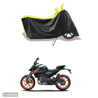 VESMEI - Water-Resistant 2024 Bike Cover for KTM 125 Duke and Dust-Proof Premium Polyester Fabric_Black Stripe Large