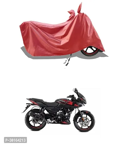 VESMEI -  Water-Resistant  Bike Cover for Bajaj Pulsar 220F and Dust-Proof Premium Polyester Fabric_Entire Maroon Large-thumb0