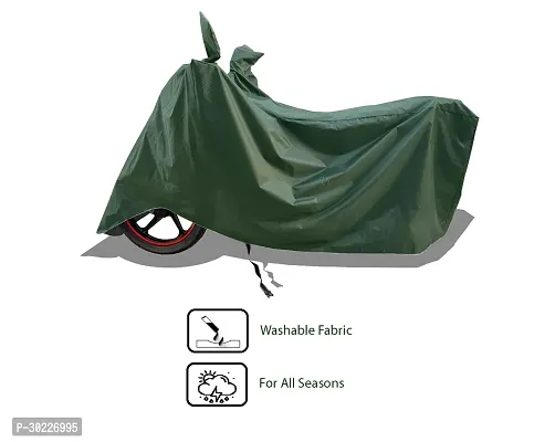 VESMEI - Two-Wheeler - Bike Cover Water-Resistant for Hero HF Deluxe and Dust-Proof Premium Polyester Fabric_Entire Olive Large-thumb3