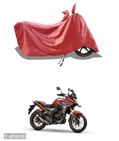 VESMEI -  Water-Resistant  Bike Cover for Honda CB 200X and Dust-Proof Premium Polyester Fabric_Entire Maroon Large