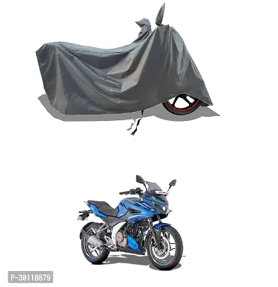 VESMEI - 100% Water-Resistant 2024 Bike Cover for Bajaj Pulsar F250 and Dust-Proof Premium Polyester Fabric_Entire Grey Large