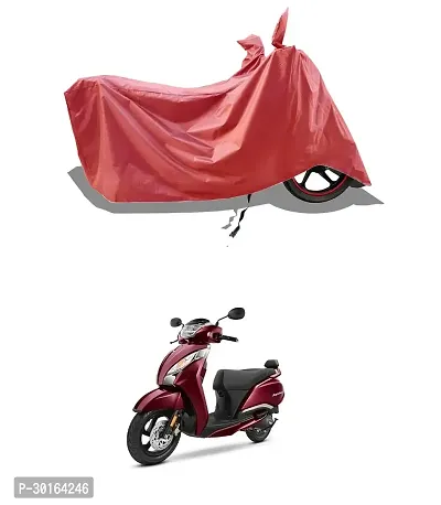 VESMEI -  Water-Resistant  Bike Cover for TVS Jupiter 125 and Dust-Proof Premium Polyester Fabric_Entire Maroon Large