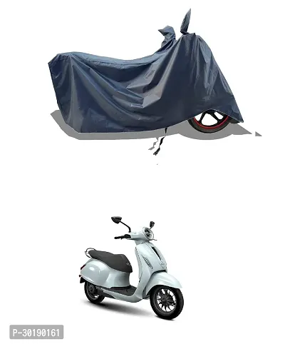 VESMEI -  Bike Cover Water-Resistant for Bajaj Chetak and Dust-Proof Premium Polyester Fabric_Entire Nevy Large