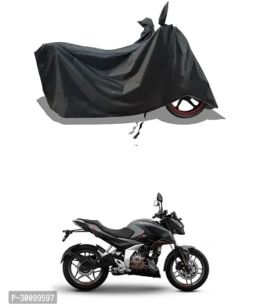 VESMEI - Water-Resistant 2024 Bike Cover for Bajaj Pulsar N160 and Dust-Proof Premium Polyester Fabric_Black Stripe Large