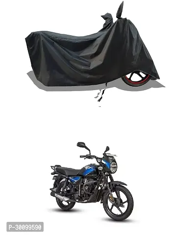 VESMEI - Water-Resistant 2024 Bike Cover for Bajaj CT110X and Dust-Proof Premium Polyester Fabric_Black Stripe Large-thumb0