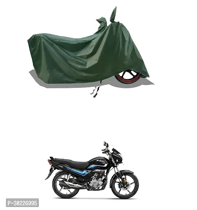 VESMEI - Two-Wheeler - Bike Cover Water-Resistant for Hero HF Deluxe and Dust-Proof Premium Polyester Fabric_Entire Olive Large-thumb0