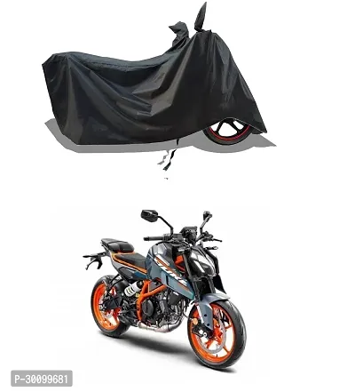 VESMEI - Water-Resistant 2024 Bike Cover for kTM 390 and Dust-Proof Premium Polyester Fabric_Black Stripe Large-thumb0