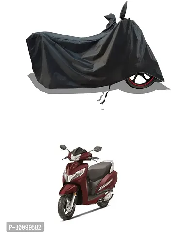 VESMEI - Water-Resistant 2024 Bike Cover for Honda Activa 125 and Dust-Proof Premium Polyester Fabric_Black Stripe Large