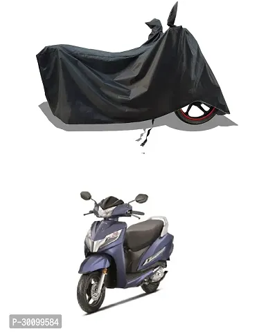 VESMEI - Water-Resistant 2024 Bike Cover for Honda Activa 125 H-smart and Dust-Proof Premium Polyester Fabric_Black Stripe Large