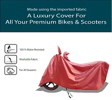 VESMEI -  Water-Resistant  Bike Cover for Bajaj Pulsar NS200 and Dust-Proof Premium Polyester Fabric_Entire Maroon Large-thumb1