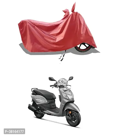 VESMEI -  Water-Resistant  Bike Cover for Hero Pleasure BS6 and Dust-Proof Premium Polyester Fabric_Entire Maroon Large