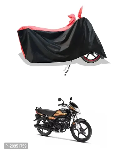 VESMEI - Two Wheeler -  Water-Resistant 2024 Bike Cover for Hero HF Deluxe and Dust-Proof Premium Polyester Fabric_Orange Stripe Large-thumb0