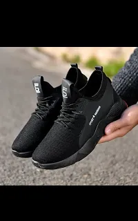 Men's Mesh Black Trendy Sports Sneaker-thumb2