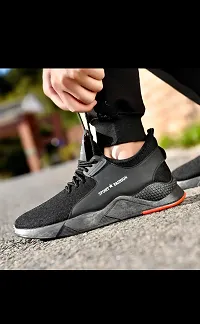 Men's Mesh Black Trendy Sports Sneaker-thumb3