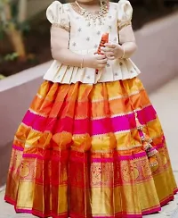 Baby Girls Lehenga Choli Ethnic Wear Self Design Lehenga Choli-thumb1