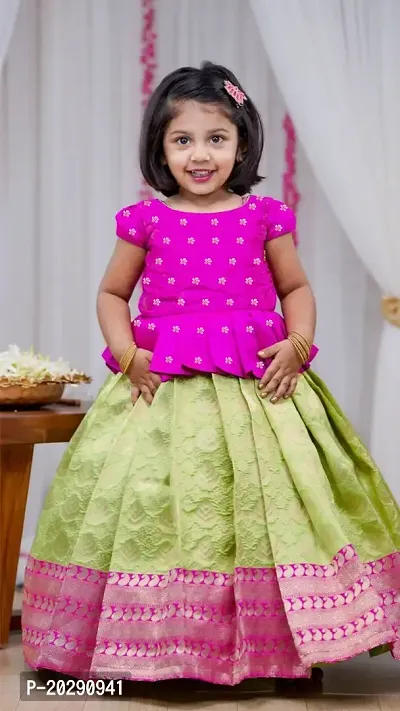 Green Georgette Party Wear Girls Lehenga Choli | Kids party wear dresses,  Kids designer dresses, Party wear dresses