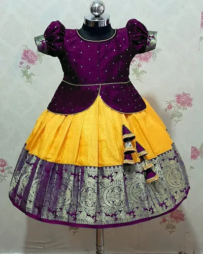 Ahhaaaa Kids Ethnic Cotton Blend Radha Dress Lehenga Choli Chania Choli Set  For Baby Girls - Walmart.com