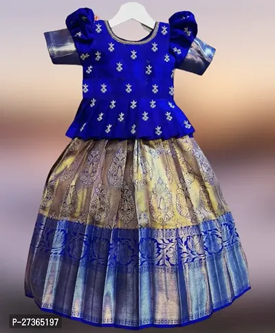 Baby Girls Lehenga Choli Ethnic Wear Solid Lehenga Choli-thumb0