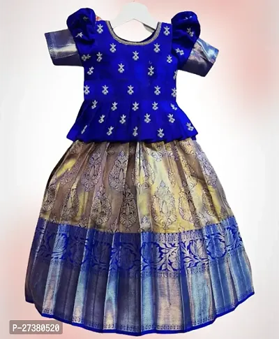 Baby Girls Lehenga Choli Ethnic Wear Solid Lehenga Choli-thumb0