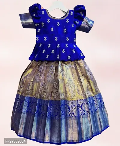 Baby Girls Lehenga Choli Ethnic Wear Solid Lehenga Choli-thumb0