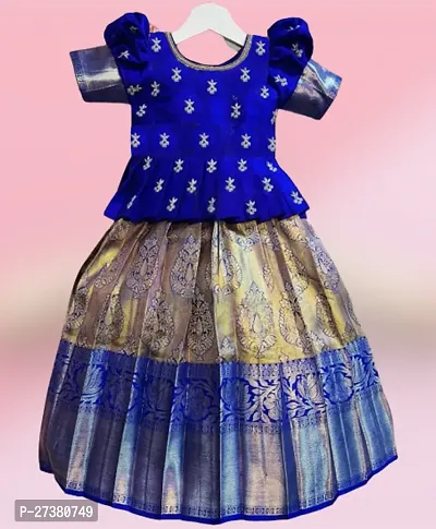 Baby Girls Lehenga Choli Ethnic Wear Solid Lehenga Choli-thumb0