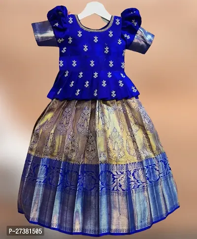 Baby Girls Lehenga Choli Ethnic Wear Solid Lehenga Choli-thumb0