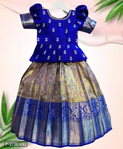 Baby Girls Lehenga Choli Ethnic Wear Solid Lehenga Choli-thumb0