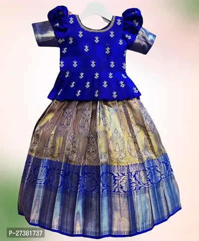 Baby Girls Lehenga Choli Ethnic Wear Solid Lehenga Choli-thumb0