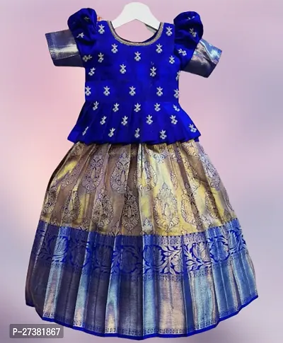 Baby Girls Lehenga Choli Ethnic Wear Solid Lehenga Choli-thumb0