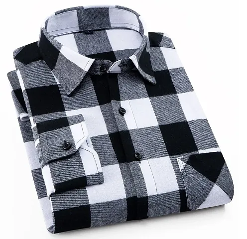 Blend Checked Casual Shirts For Men