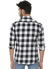 Stylish Multicolored Cotton Checkered Casual Shirt For Men-thumb1