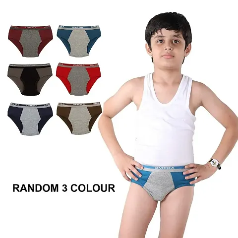 Boy Brief Double Colour Outer Elastic Multipack of 3 Pc