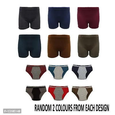 Boy Cotton Brief Trunk Underwear Omega Myshape (Bundle of 4 pcs,2 pcs from each design)-thumb0