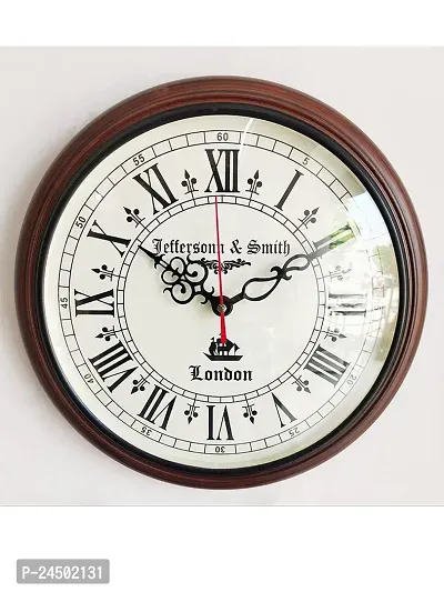 Beautiful Round Wooden Analog Wall Clock For Home-thumb0