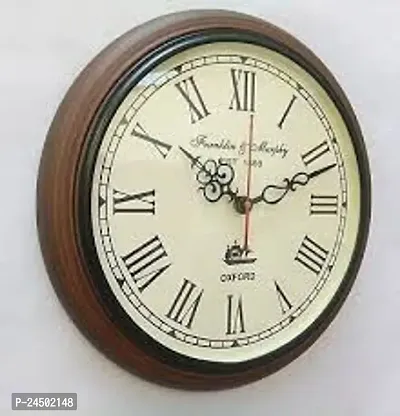 Beautiful Round Wooden Analog Wall Clock For Home-thumb0