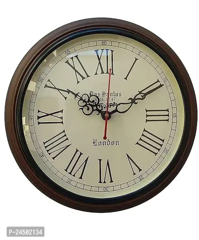 Beautiful Round Wooden Analog Wall Clock For Home-thumb0