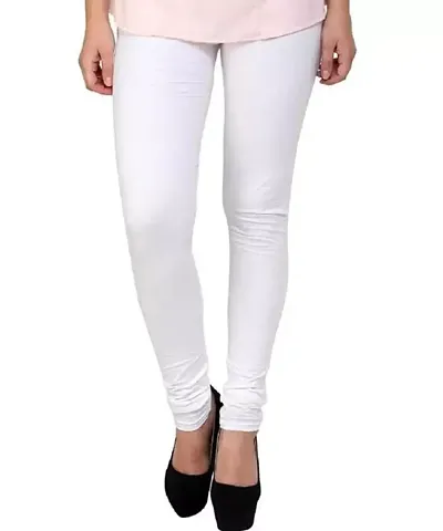 Stylish Cotton Solid Leggings For Women