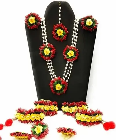 Fashionable Floral Jewellery set for haldi/Mehandi