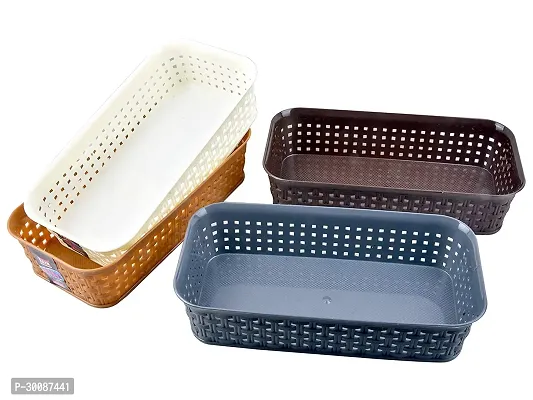 Plastic Multipurpose Desk Organizer Tray Pack Of 4