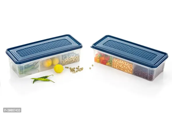 Plastic Fridge Storage Container Boxes Pack of 2