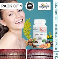 Abhigamayh 100 % Organic Teeth Whitening White Tooth Powder For Tobacco Stain, Tartar, Gutkha Stain and Yellow Teeth Removal (100 Gm.) Pack of 1-thumb1