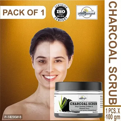 Charcoal Face Scrub - Dead Skin Remover  Provides Clear Skin - (100 g)-thumb0