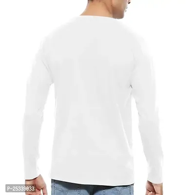 Pooplu Men's Regular Fit Plain 100% Cotton V Neck Full Sleeves Multicolour Pootlu T Shirt. Stylish, Trendy, Casual Plain Tshirts-thumb2