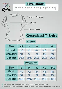OPLU Men's Regular Fit Oversized Round Neck Multicolour Pootlu T-Shirts. 100% Cotton, Loose Tshirt, Drop Shoulder, Casual, Stylish, Plain T-Shirts-thumb4