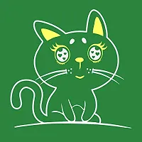 Pooplu Graphic Printed Women Tshirt Cute Cat Cotton Printed V Neck Half Sleeves Animal, Cute Animal Tees and Tshirts (Green_Small)-thumb2