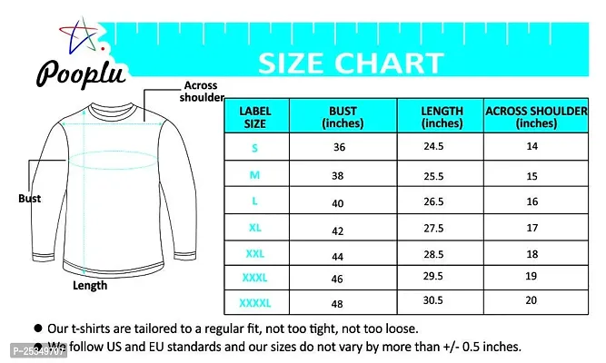 Pooplu Women's Regular Fit Premium Plain 100% Cotton V Neck Full Sleeves Multicolour T Shirt, Casual Plain Tshirts-thumb4