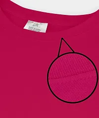 OPLU Women's Regular Fit Swimming Makes Life Better Cotton Graphic Printed Round Neck Half Sleeves Tshirt. Trendy, Trending Tshirts, Offer, Discount, Sale.(Pooplu_DarkPink_2XL)-thumb3