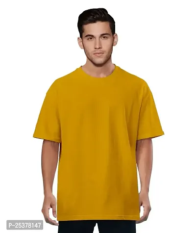 OPLU Men's Regular Fit Oversized Round Neck Multicolour Pootlu T-Shirts. 100% Cotton, Loose Tshirt, Drop Shoulder, Casual, Stylish, Plain T-Shirts