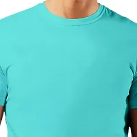 Pooplu Men's Regular Fit Premium Plain 100% Cotton Round Neck Half Sleeves Multicolour Pootlu T Shirt. Casual, Stylish, Trending, Symbol Tshirts.(Oplu_LightBlue_3X-Large)-thumb1