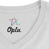 OPLU Men's Regular Fit Plain 100% Cotton V Neck Half Sleeves Multicolour Pootlu T Shirt. Casual, Trendy, Stylish Tshirts and Tees-thumb4